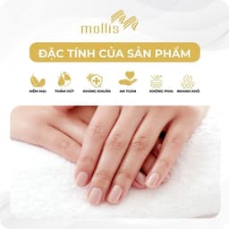 Thumbnail Khăn Mặt Mollis Modal 34x80cm Khăn Cao Cấp Sợi Gỗ Sồi Bề Mặt Bóng Mịn Thoáng Mát Thấm Hút Không Ra Màu Xù Đồ Lông FMR5 4