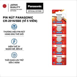 Thumbnail Pin nút Panasonic CR-2016/5BE (Vỉ 5 viên) - Hàng chính hãng 1