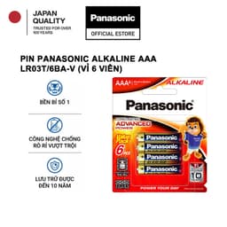 Thumbnail Pin Panasonic Alkaline AAA LR03T/6BA-V (Vỉ 6 viên) – Hàng Chính Hãng 1