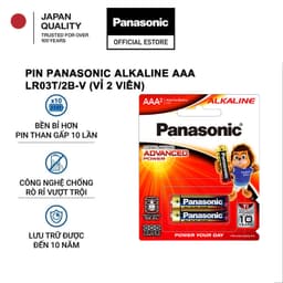 Thumbnail Pin Panasonic Alkaline AAA LR03T/2B-V (Vỉ 2 viên) – Hàng Chính Hãng 2