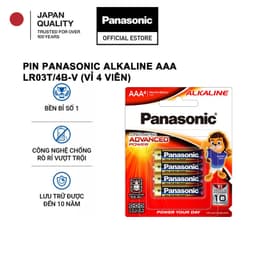 Thumbnail Pin Panasonic Alkaline AAA LR03T/4B-V (Vỉ 4 viên) – Hàng Chính Hãng 1