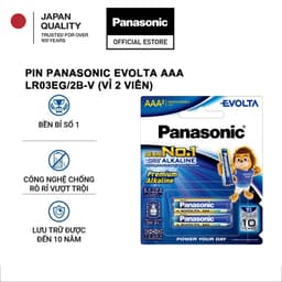 Thumbnail Pin Panasonic Evolta AAA LR03EG/2B-V (Vỉ 2 viên) - Hàng Chính Hãng 1
