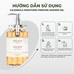 Thumbnail Sữa tắm dưỡng trắng da cánh hoa cúc vạn thọ Weilaiya cấp ẩm, sáng da hương thơm sang trọng 450ml 4