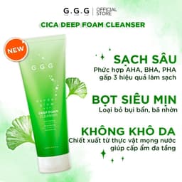 Thumbnail COMBO Sạch sâu, Ẩm mịn, Không khô da từ Rau Má - G.G.G Nước Tẩy Trang Cica 400ml & Sửa Rửa Mặt Cica 125gr 3