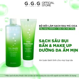 Thumbnail COMBO Sạch sâu, Ẩm mịn, Không khô da từ Rau Má - G.G.G Nước Tẩy Trang Cica 400ml & Sửa Rửa Mặt Cica 125gr 1