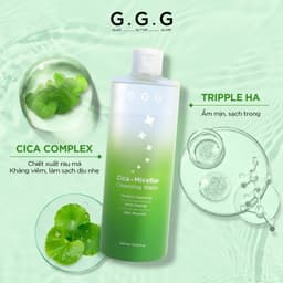 Thumbnail COMBO Sạch sâu, Ẩm mịn, Không khô da từ Rau Má - G.G.G Nước Tẩy Trang Cica 400ml & Sửa Rửa Mặt Cica 125gr 2
