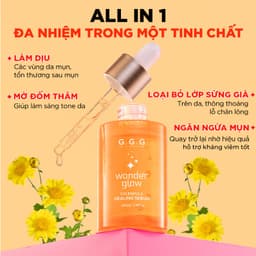 Thumbnail Serum Cam, Làm Dịu Da mụn, Phục hồi, Hỗ Trợ Giảm Mụn, Mờ Thâm - G.G.G Wonder Glow Healing Serum 40ml 4