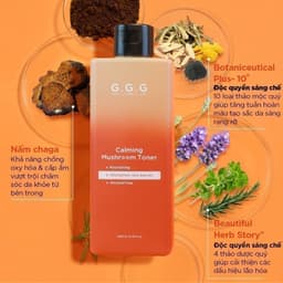 Thumbnail Bộ 2 Toner Nấm Không Cồn Cấp ẩm Dịu Da Tức Thì- G.G.G Calming Mushroom Toner 200ml 4