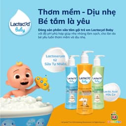 Thumbnail Bộ 2 chai Sữa Tắm Gội Trẻ Em Lactacyd Milky Bảo Vệ, Nuôi Dưỡng Da và Tóc Bé 250ml/chai 3