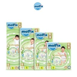 Thumbnail Tã/bỉm quần Molfix Thiên nhiên Jumbo S50/M46/L42/XL38/XXL34/XXXL28 2