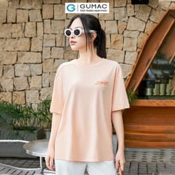 Thumbnail Áo thun thêu nhũ bạc thời trang GUMAC ATE07016 2