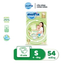 Thumbnail Tã/bỉm dán Molfix Thiên nhiên Jumbo S (4kg - 8kg) - Gói 54 miếng 2