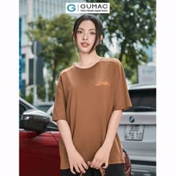 Thumbnail Áo thun thêu nhũ bạc thời trang GUMAC ATE07016 3