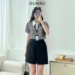 Thumbnail Áo polo sọc phối kiểu thời trang GUMAC PLE11036 2
