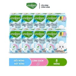 Thumbnail Combo 8 gói Băng vệ sinh Molped thiên nhiên Mát lạnh có cánh (GÓI 8 MIẾNG) 1