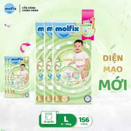 Thumbnail Combo 3 Tã/bỉm quần Molfix Thiên nhiên Super Jumbo M56/L52/XL46/XXL42 2