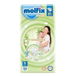 Thumbnail Tã/bỉm dán Molfix Thiên nhiên Jumbo S (4kg - 8kg) - 1 Gói 54 miếng 2