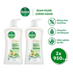 Thumbnail Combo 2 sữa tắm Dettol onzen kháng khuẩn dưỡng ẩm lô hội & bơ, Chai 950g 2