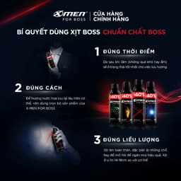 Thumbnail Xịt khử mùi X-Men For Boss Intense/ Luxury/Legend/Motion 210ml - Hương nước hoa châu Âu 4