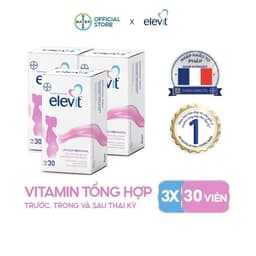 Thumbnail Bộ 3 Hộp Vitamin Bầu Tổng Hợp Elevit Cho Phụ Nữ Trước, Trong và Sau Thai Kỳ (30 Viên/ Hộp) 2