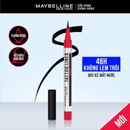 Thumbnail Bút Kẻ Mắt Nước Đậm Màu Không Lem Trôi Maybelline New York Tattoo Liner 48h Liquid Pen 1g (Mới) 1