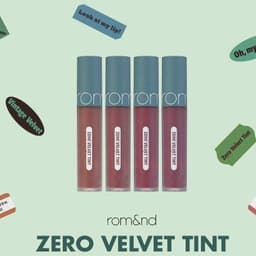 Thumbnail [Vintage Series] Son kem lì, lên màu chuẩn, mịn môi Hàn Quốc Romand Zero Velvet Tint 5.5g 2