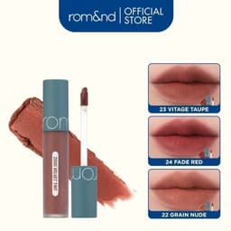 Thumbnail [Vintage Series] Son kem lì, lên màu chuẩn, mịn môi Hàn Quốc Romand Zero Velvet Tint 5.5g 1