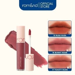 Thumbnail [Rom&nd] Son kem lì Hàn Quốc Romand New Zero Velvet Tint - Shell Beach Nude Collection 5.5g 1