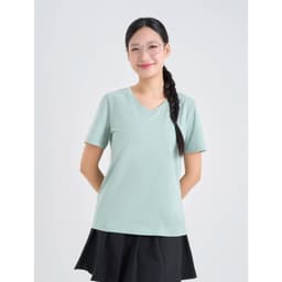 Thumbnail Áo phông nữ CANIFA cộc tay cổ tim dáng basic 6TS25A002 4