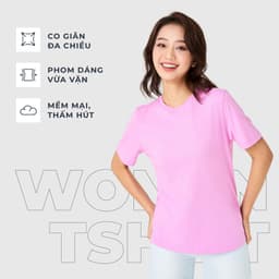 Thumbnail Áo phông nữ CANIFA thun chất liệu cotton pha cổ tròn tay cộc MS25 6TS25A001 2