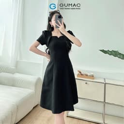 Thumbnail Đầm cổ vuông xẻ V thời trang GUMAC LDE0910 2