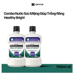 Thumbnail Bộ 2 Nước súc miệng làm trắng răng Listerine Healthy Bright Mouthwash 750ml/chai 1