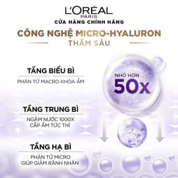 Thumbnail Serum siêu cấp ẩm & giảm nếp nhăn L'Oreal Paris Revitalift Pure Hyaluronic Acid 1.5% 30ml 3