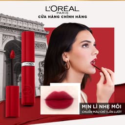Thumbnail Son kem lì nhẹ môi, 16H lâu trôi, chuẩn màu căng mướt L’Oreal Paris Infallible Matte Resistance 5Ml 4