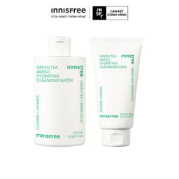 Thumbnail Bộ đôi làm sạch nước tẩy trang dưỡng ẩm Innisfree Green Tea Amino 320ml và Sữa rửa mặt Green Tea Foam 150g 1