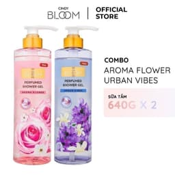Thumbnail Combo Sữa tắm nước hoa Cindy Bloom Aroma Flower + Urban Vibes hương tự tin cuốn hút 640g 1