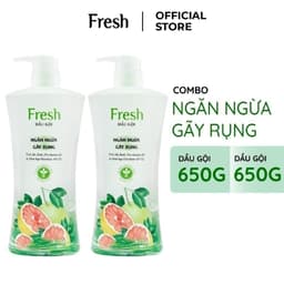 Thumbnail Combo 2 Dầu gội Fresh Giảm gãy rụng tinh dầu Bưởi 650g/chai 1