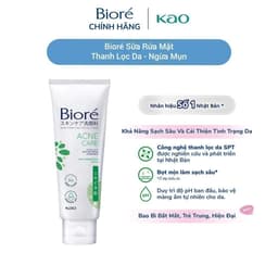 Thumbnail Sữa Rửa Mặt Thanh Lọc Da - Sạch Mụn & Kháng Khuẩn Biore 100g 1