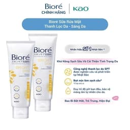Thumbnail Combo 2 Sữa Rửa Mặt Thanh Lọc Da Biore 100g (Sáng Da/Ngừa Mụn/Sạch Nhờn/Dưỡng Ẩm và Mịn Da) 1
