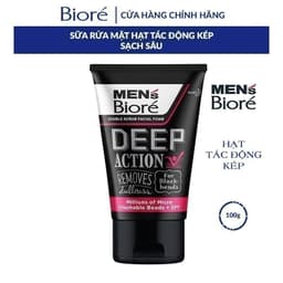 Thumbnail Sữa Rửa Mặt Men Biore Hạt Tác Động Kép Sạch Sâu 100g 1