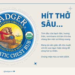 Thumbnail Combo 2 sáp dầu ấm ngực hữu cơ BADGER organic Chest Rub balm - giảm ho nghẹt mũi an toàn cho em bé từ 6 tháng 21g 56g 3