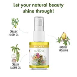 Thumbnail Dầu dưỡng da hữu cơ cho da nhờn mụn và hỗn hợp BADGER Argan organic face oil serum - 29.5ML 2
