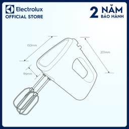 Thumbnail Máy đánh trứng cầm tay Electrolux EHM3407 - Trộn đa năng, dễ dàng vệ sinh 2