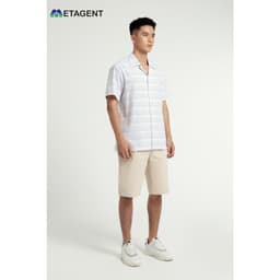 Thumbnail Áo Cuban họa tiết kẻ nam Metagent MS 16E3545 3
