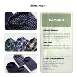 Thumbnail Áo sơ mi cổ đức chất liệu BAMBOO cao cấp Metagent MS 17E3892 1