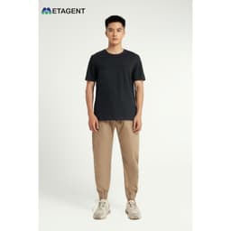 Thumbnail Áo thun nam dập chữ nổi dáng Regular Fit Metagent MS 57E3589 4