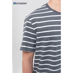 Thumbnail Áo thun nam kẻ ngang dáng oversize Metagent MS 57E3660 3