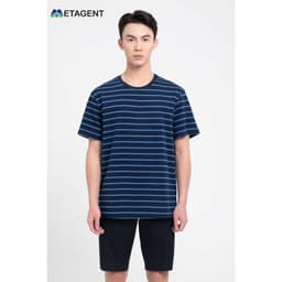 Thumbnail Áo thun nam kẻ ngang dáng oversize Metagent MS 57E3660 4