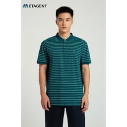 Thumbnail Áo Polo nam kẻ ngang dáng Regular Fit Metagent MS 57E3414 4