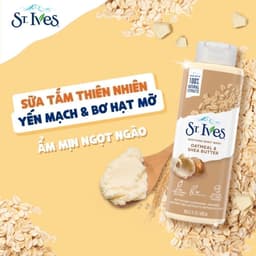 Thumbnail Combo Sữa tắm St.ives Yến mạch và bơ 650ml và Sữa dưỡng thể St.Ives Yến mạch và bơ 621ml 3